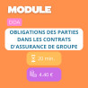Module - Obligations des parties dans les contrats d'assurance de groupe (DDA)