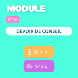 Module - Devoir de conseil (DDA)
