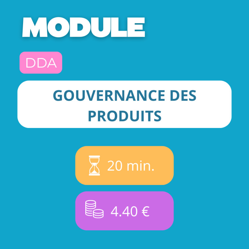 Module - Gouvernance des produits (DDA)