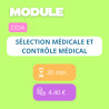 Module - Sélection médicale et contrôle médical (DDA)