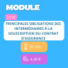 Module - Principales obligations des intermédiaires à la souscription du contrat d’assurance (DDA)