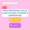 Module - Infos précontractuelles & explications à fournir à l’emprunteur (DCI)