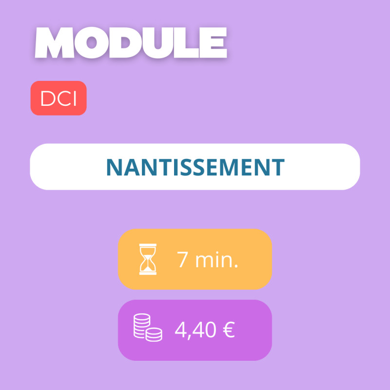 Module - Nantissement (DCI)