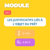 Module - Les justifs liés à l'objet du prêt (famille, logement, pro…)  (DCI)