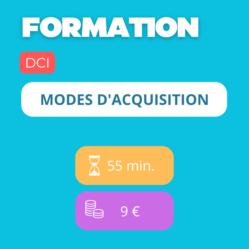 Formation - Modes d'acquisition (DCI)