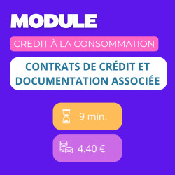 Formation - Maîtriser le crédit à la consommation - 100% Adaptive Learning