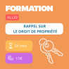 Formation - Rappel sur le droit de propriété - E-learning de 24min - 11 €