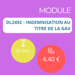 Module - Indemnisation au titre de la GAV (DDA)