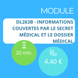Module - Informations couvertes par le secret médical et le dossier médical (DDA)