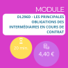 Module - Les principales obligations des intermédiaires en cours de contrat (DDA)