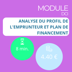Module - Analyse du profil de l'emprunteur et plan de financement (DCI)