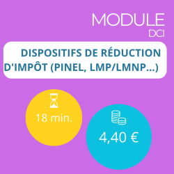 Module - Dispositifs de réduction d'impôt (Pinel, LMP/LMNP…)  (DCI)