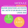 Module - Savoir identifier les postes de l'actif d'un bilan d'une liasse 2033 (ANAFI-F)